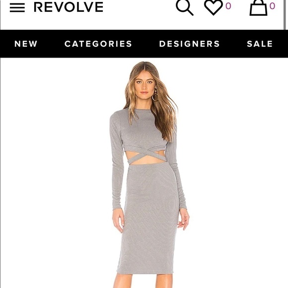 by the way. Dresses & Skirts - 𝅺revolve gray fitted sweater dress